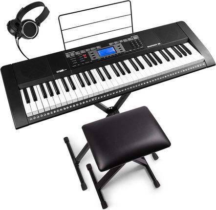 Keyboard 61 podświetlanych klawiszy Rhapsody61L Max+ statyw, ławka, słuchawki - zdjęcie 5
