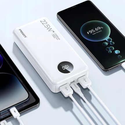PISEN Power Cube 22.5W Powerbank 21000mAh 2x USB + USB-C (TS-D301) - Czarny - zdjęcie 6