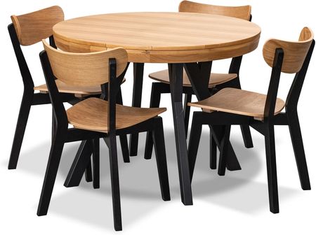 Zestaw Mebli: Stół Okrągły Fi 100Cm Rozkładany Loft Iii + 4 Krzesła Jack - zdjęcie 3