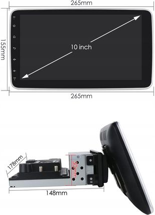 Smart Radio Car Radio 1Din Android Uniwersalne 6/128GB Dsp Qled Usb Gps (7SRCYT003H) - zdjęcie 4