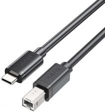 Zdjęcie Kabel do drukarki USB C na USB B 2.0 czarny Unitek - 3m (C14140ABK03-3M) - Szczawno-Zdrój