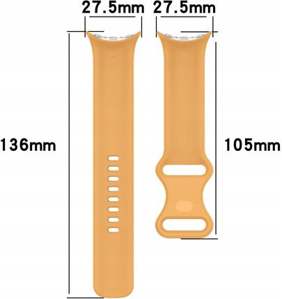 Bizon Silikonowy Pasek Strap Watch Silicone 41Mm Do Google Pixel 3 2 1 Żółty - zdjęcie 5