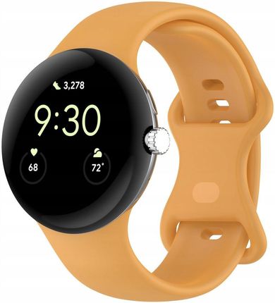 Bizon Silikonowy Pasek Strap Watch Silicone 41Mm Do Google Pixel 3 2 1 Żółty - zdjęcie 2