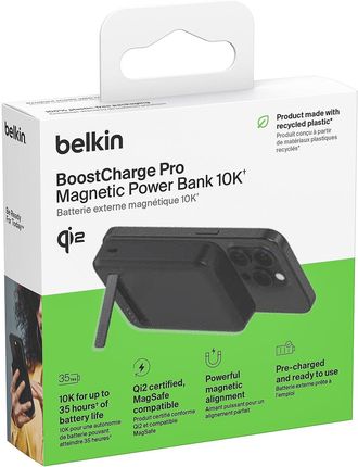 Belkin BoostCharge Pro Powerbank bezprzewodowy 10000 mah, 15w, Qi2, MagSafe, czarny (BPD008BTBK) - zdjęcie 6