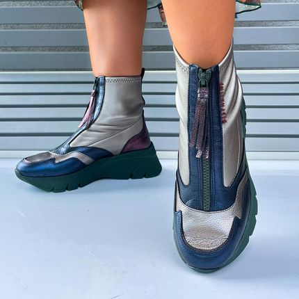 Hiszpańskie wysokie sneakersy z zamkiem - HISPANITAS CHI243628 MULTIKOLOR - zdjęcie 2