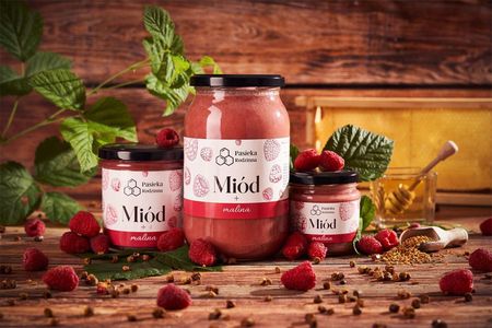 Pasieka Rodzinna Zestaw Prezentowy Miód Maliną + Z Pigwą 240g - zdjęcie 3