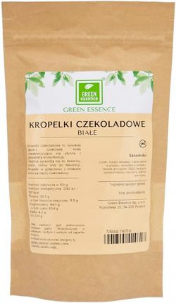 Green Essence Kropelki Czekoladowe Biała Czekolada 24% 250g Dropsy Łezki Dekoracja - zdjęcie 5