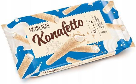 Roshen Konafetto Rurki Waflowe Z Mlecznym Nadzieniem 140g - zdjęcie 2