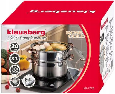 Klausberg Garnek Do Gotowania Na Parze 3el. 20cm 3,1l (KB-7728) - zdjęcie 3