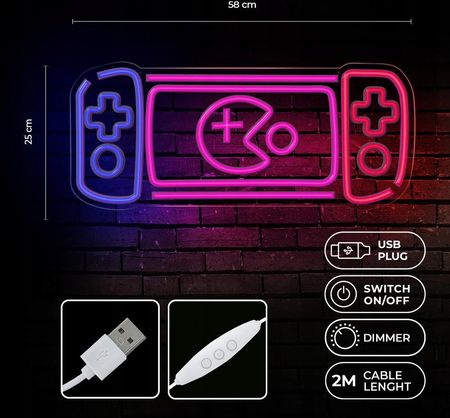 Forever Light Neon Led Konsola Do Gier Fpne27 (Rtv100545) - zdjęcie 6