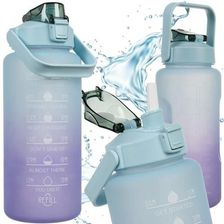 Zdjęcie Butelka Motywacyjna na Wodę Bidon 2l z ml oz Miarką Słomką Duża 2000ml TRIZAND - Radoszyce