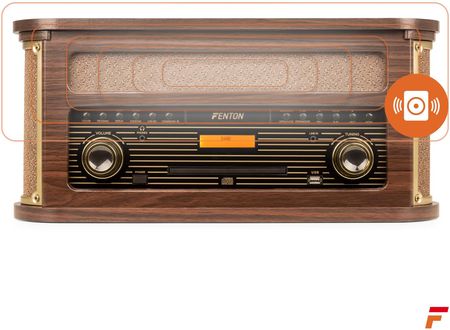 Gramofon Memphis BT CD DAB+ FM USB ciemne drewno - zdjęcie 2
