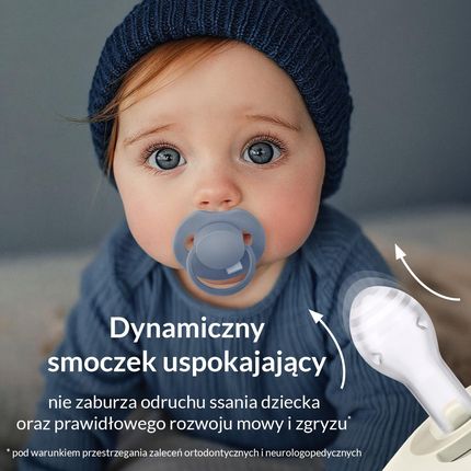 Smoczek silikonowy dynamiczny LOVI Prime 0-6m 1 szt Baby Blue - zdjęcie 5