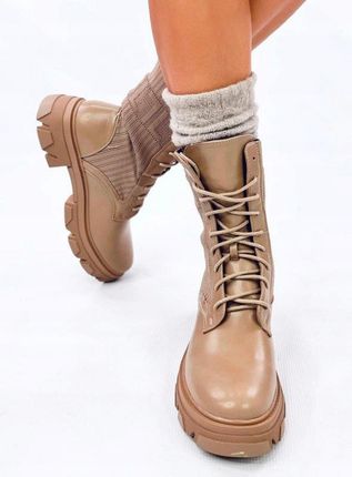Workery z elastyczną cholewką CALLING KHAKI 39 - zdjęcie 2