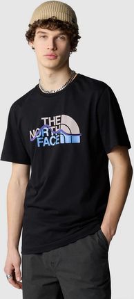 Koszulka męska The North Face S/S MOUNTAIN LINE czarna NF0A87NTJK3 - zdjęcie 2
