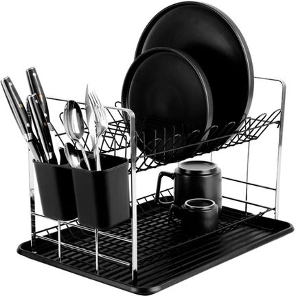 SUSZARKA DO NACZYŃ Z OCIEKACZEM BERLINGER HAUS BH-8597 MATTE BLACK - zdjęcie 2