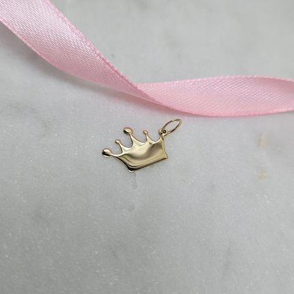 Leksusgold Złota zawieszka korona grawer pr.585 - zdjęcie 2