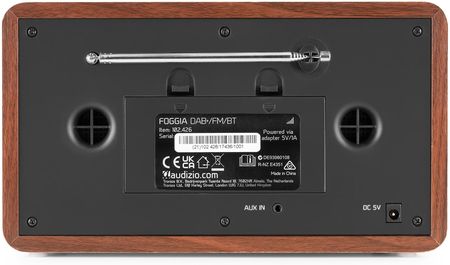Przenośne radio Audizio Foggia stereo z budzikiem DAB+ FM- 50W - brązowy - zdjęcie 6