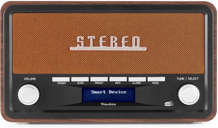 Przenośne radio Audizio Foggia stereo z budzikiem DAB+ FM- 50W - brązowy - zdjęcie 4