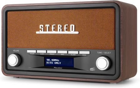 Przenośne radio Audizio Foggia stereo z budzikiem DAB+ FM- 50W - brązowy - zdjęcie 3