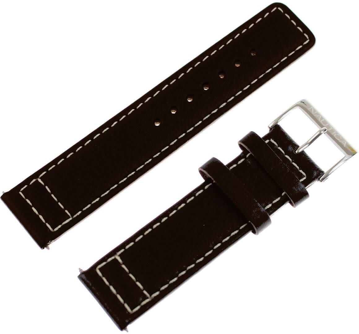 Zdjęcie Nautica Paski Skórzany pasek do zegarka A95002 22 mm - Łęczna