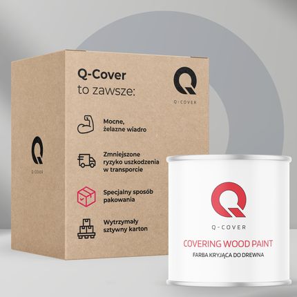 Q-Cover Farba Kryjąca Do Drewna Drzwi Osb Ral 5013 Niebieski Kobaltowy Satyna 2.5L - zdjęcie 5