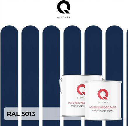 Q-Cover Farba Kryjąca Do Drewna Drzwi Osb Ral 5013 Niebieski Kobaltowy Satyna 2.5L - zdjęcie 4