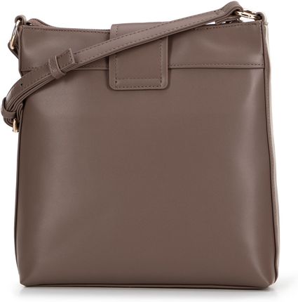 Damska crossbody z ekoskóry w logo beżowa - zdjęcie 2