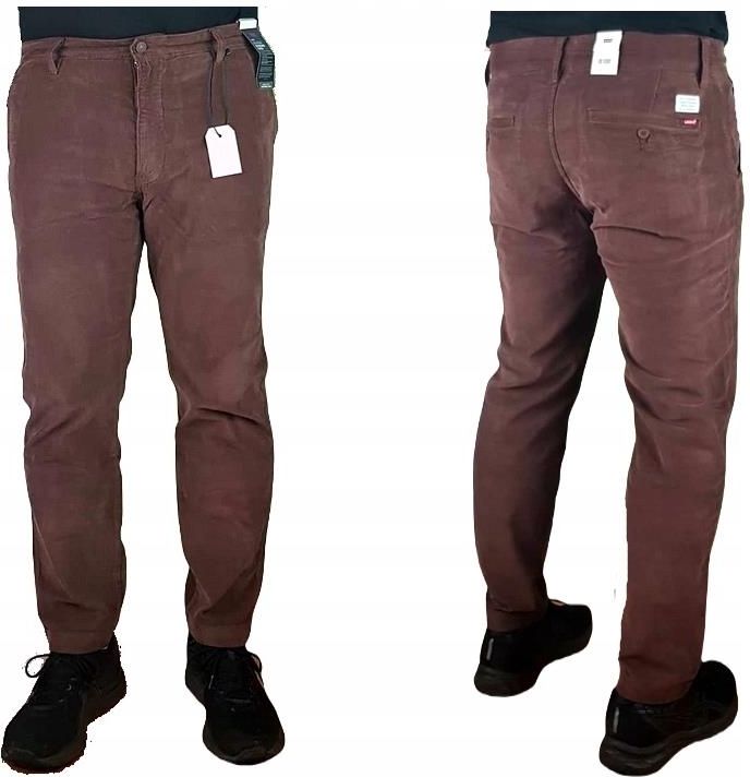 Levi s sztruksy męskie XX Chino 171960077 oryg Levis brązowe W34