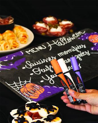 Zestaw markerów Uni Posca PWE-5M ASSF61 wersja Halloween op. 4 kolory - zdjęcie 5