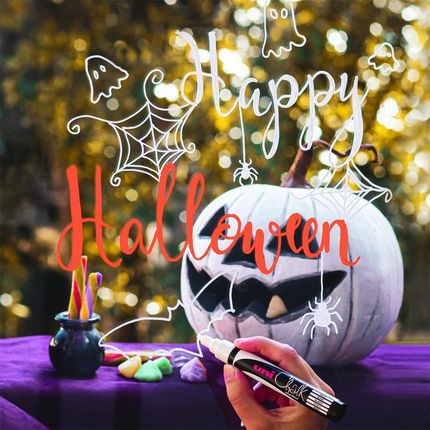 Zestaw markerów Uni Posca PWE-5M ASSF61 wersja Halloween op. 4 kolory - zdjęcie 4