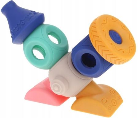 Nobo Kids Klocki Montessori Sensoryczne Miękkie Gumowe Dla Dzieci Figury Pojazdy - zdjęcie 2