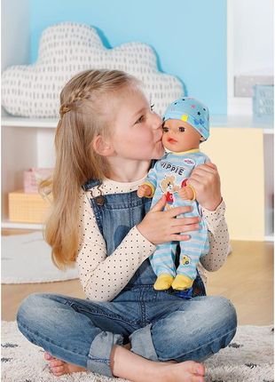 Baby Born Lalka Interaktywna Little Boy Chłopiec Bobas 7 Funkcji + Akcesoria 36cm 2+ - zdjęcie 5