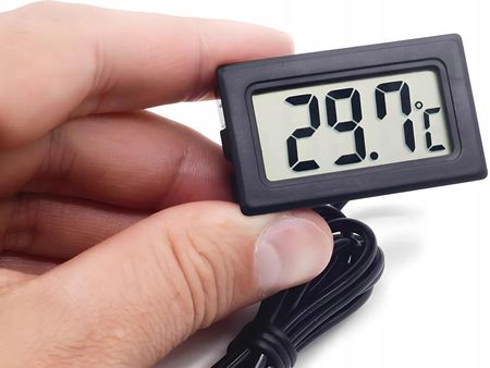 Termometr Elektroniczny Lcd Cyfrowy Z Sondą Tpm-10 Czarny 100 Cm - zdjęcie 2