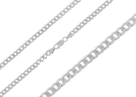 Intergold Srebrny łańcuszek rodowany pancerka Próby 925 60 cm - zdjęcie 2