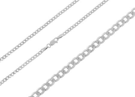 Intergold Srebrny łańcuszek rodowany pancerka Próby 925 45 cm - zdjęcie 3