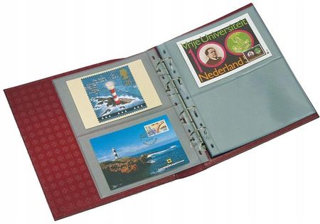 Album Klaser Na Monety Banknoty Znaczki Optima Classic Etui Czerwona - zdjęcie 5