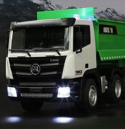 Duża ciężarówka wywrotka Zdalnie Sterowana auto Rc Tir Huina zabawka Pilot - zdjęcie 5