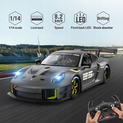 Samochód Zdalnie Sterowany Porsche 911 GT2 Rs Led Auto Rc Rastar Na Pilota - zdjęcie 3