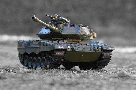 Ogromny Czołg Zdalnie Sterowany Leopard Rc 45 CM Z Dymem Strzela Kulkami - zdjęcie 5