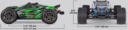 Samochód zdalnie sterowany Rc Traxxas 1/10 Rustler 4X4 Ultimate 67097-4-GRN - zdjęcie 6