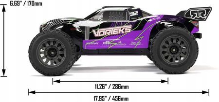 Model rc Arrma Vorteks 2WD 1/10 Bateria Ładowarka - zdjęcie 5