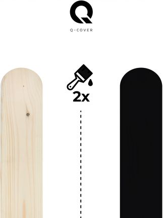 Q-Cover Kryjąca Do Drewna Drzwi Renowacji Osb Mdf Ral 9005 Czarny Satyna 2.5L - zdjęcie 2