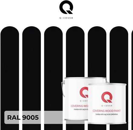 Q-Cover Kryjąca Do Drewna Drzwi Renowacji Osb Mdf Ral 9005 Czarny Satyna 2.5L - zdjęcie 6