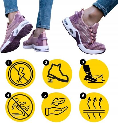 Buty Robocze Półbuty Damskie Siatkowe Oddychające Z Noskiem - zdjęcie 5