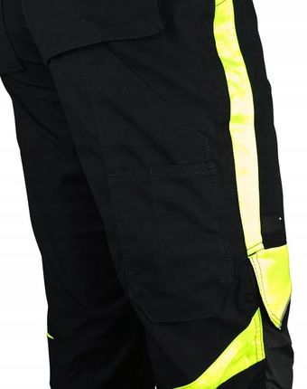 Spodnie Robocze Męskie Bhp Mocne Elastyczne Stretch Spandex Odblaskowe Neon - zdjęcie 6
