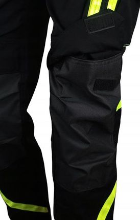 Spodnie Robocze Męskie Bhp Mocne Elastyczne Stretch Spandex Odblaskowe Neon - zdjęcie 2
