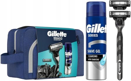 Gillette Mach3 Charcoal Zestaw Upominkowy Dla Mężczyzn - zdjęcie 2