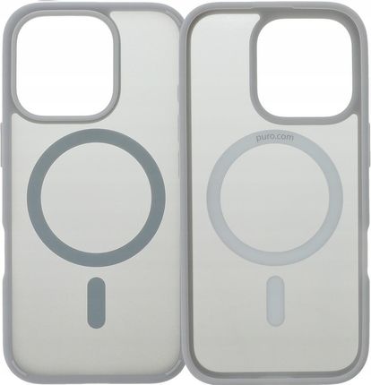 Puro Etui Gradient Mag Do Magsafe Iphone 16 Pro Srebrne - zdjęcie 3