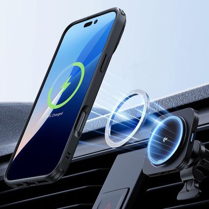Esr Etui Classic Hybrid Kickstand Halolock Magsafe Tempered Glass Do Apple Iphone 16 Plus Przezroczysto Czarny - zdjęcie 4
